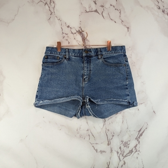 Lauren Ralph Lauren Shorts Women 8 Jean Denim High Rise Medium Wash Cut Off Mom - Picture 1 of 11
